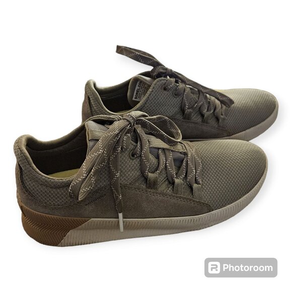 Sorel Out N About Plus Waterproof Olive color sneakers tennis shoes size 7 - Picture 2 of 5